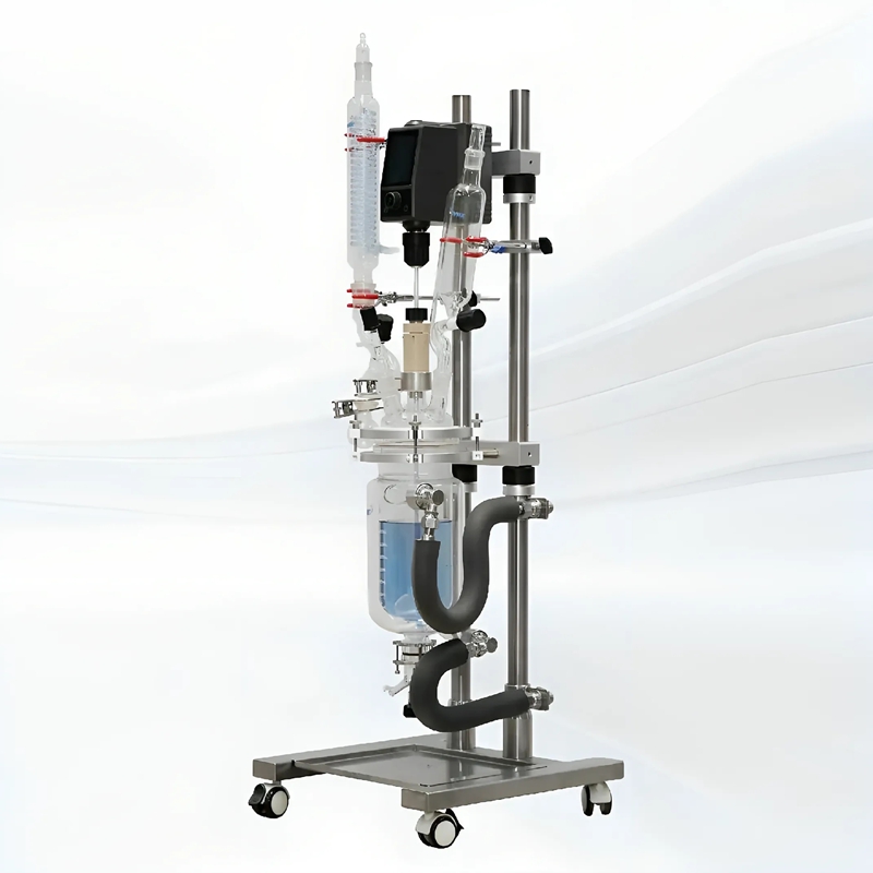 1L 2L 3L 5L 小型雙層玻璃反應(yīng)釜